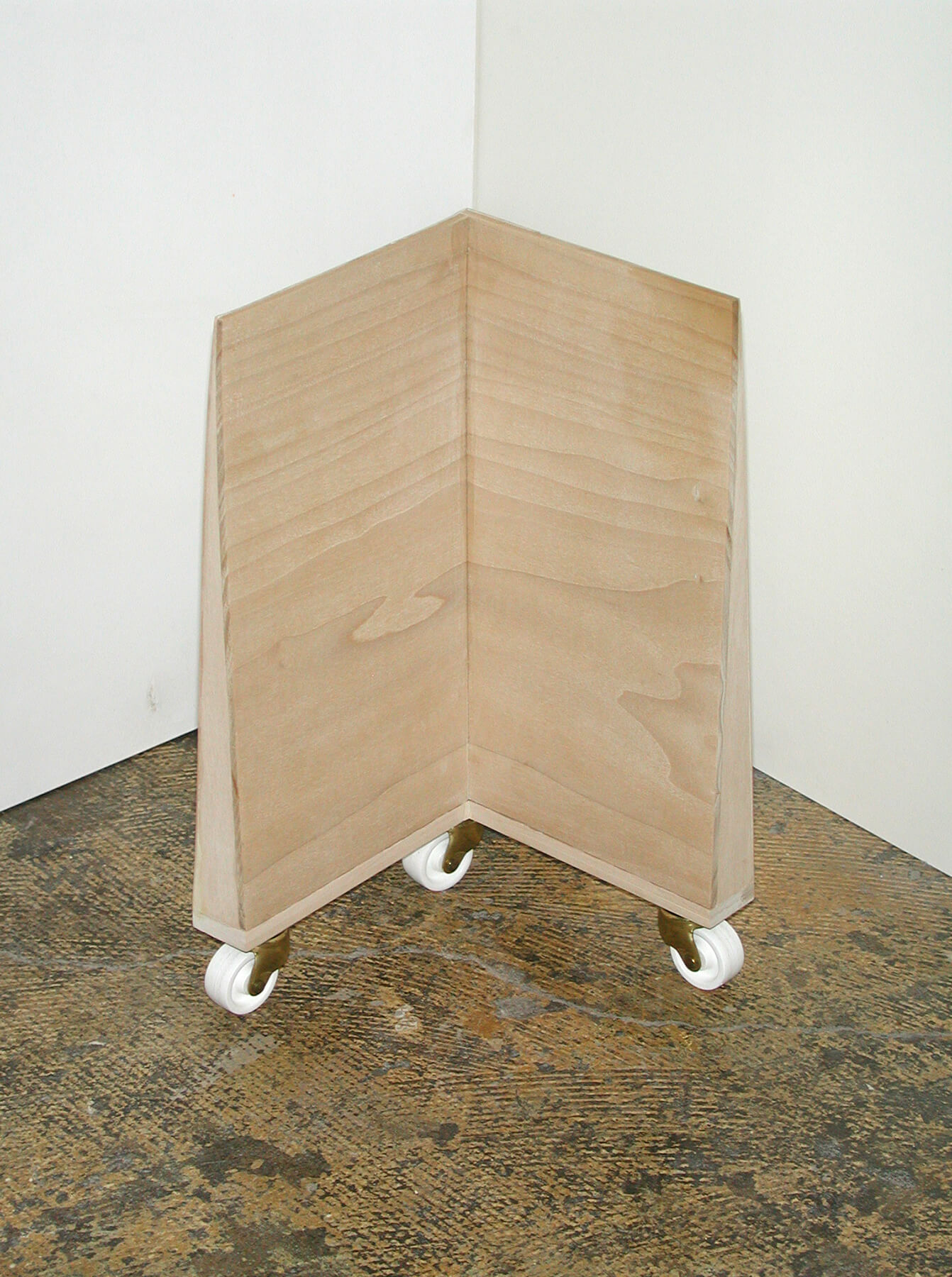 Wood, casters, 7 x 7 x 14 in, 2004